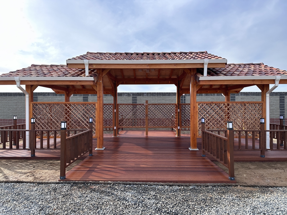 평택, 전원주택 홍송파고라 데크설